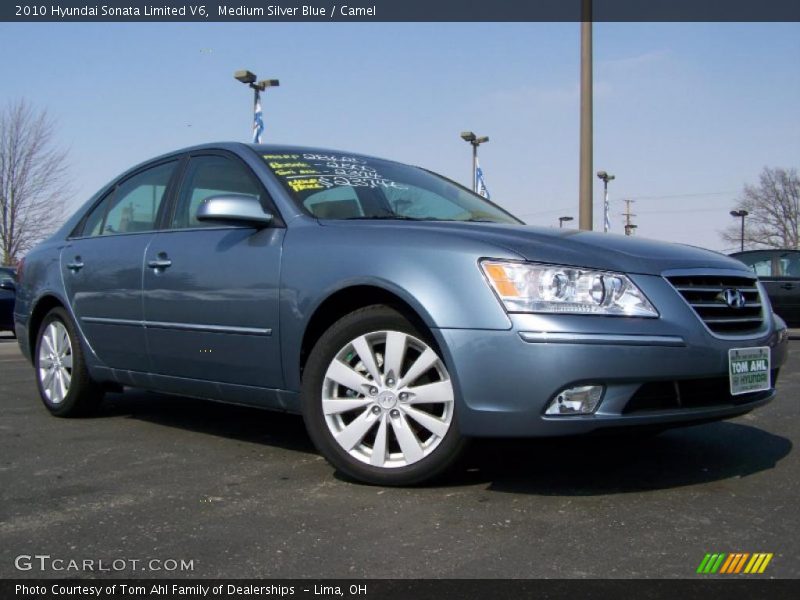 Medium Silver Blue / Camel 2010 Hyundai Sonata Limited V6