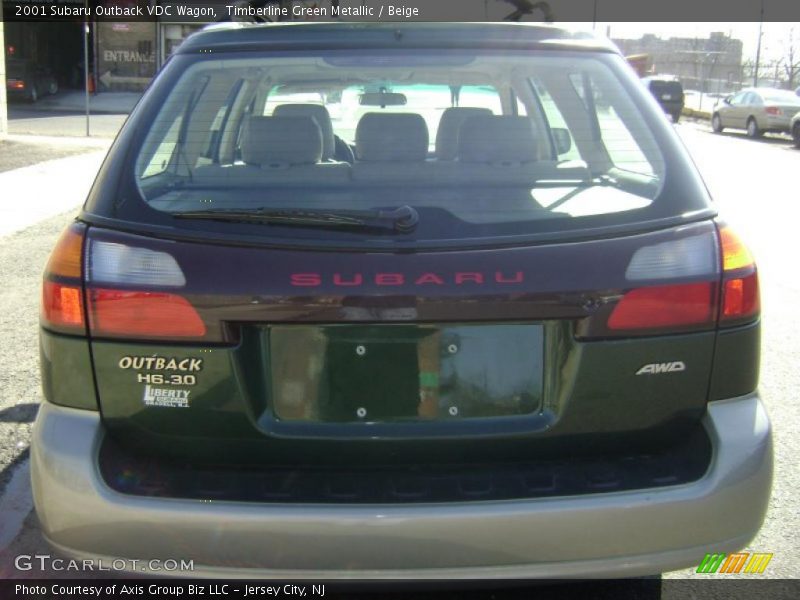 Timberline Green Metallic / Beige 2001 Subaru Outback VDC Wagon