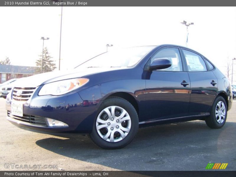 Regatta Blue / Beige 2010 Hyundai Elantra GLS