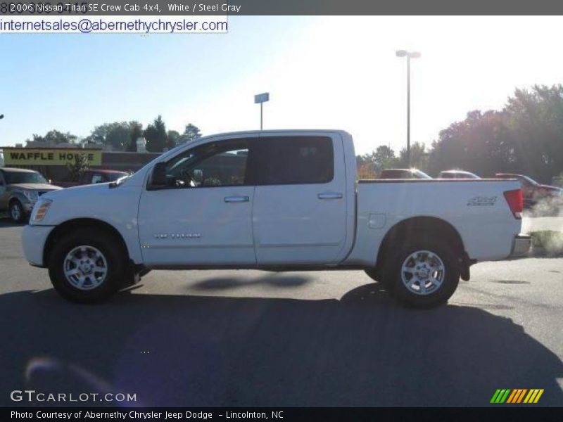 White / Steel Gray 2006 Nissan Titan SE Crew Cab 4x4