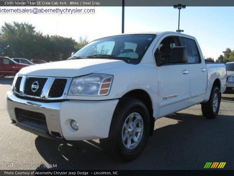 White / Steel Gray 2006 Nissan Titan SE Crew Cab 4x4