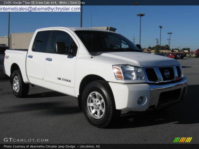 White / Steel Gray 2006 Nissan Titan SE Crew Cab 4x4