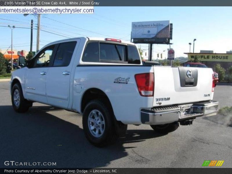White / Steel Gray 2006 Nissan Titan SE Crew Cab 4x4