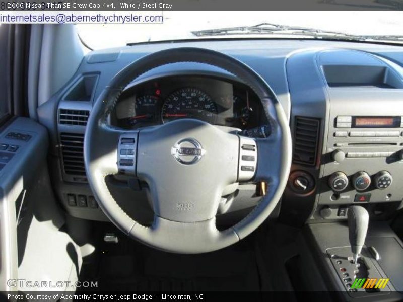 White / Steel Gray 2006 Nissan Titan SE Crew Cab 4x4