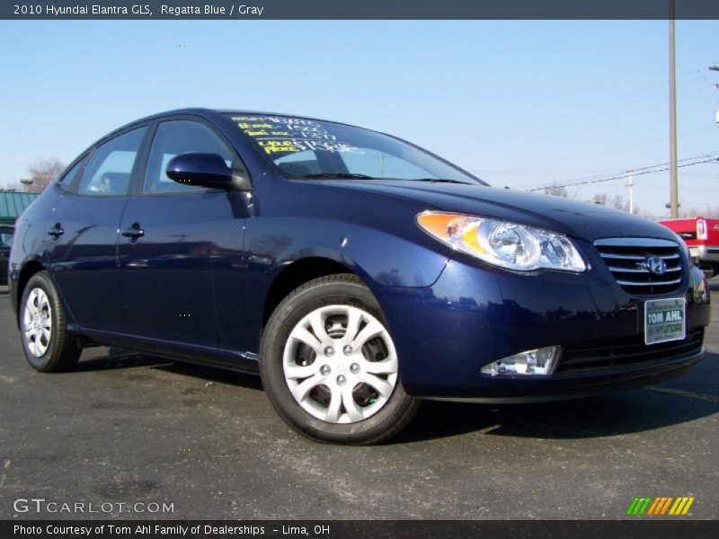 Regatta Blue / Gray 2010 Hyundai Elantra GLS