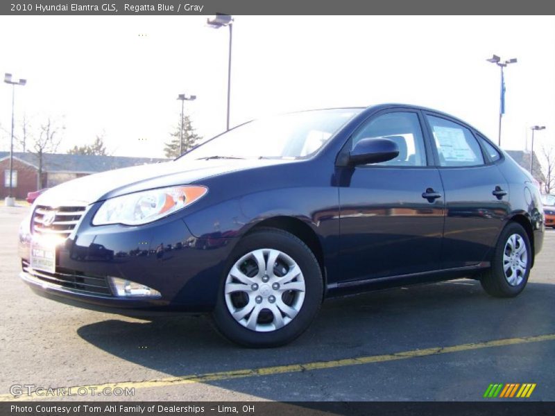 Regatta Blue / Gray 2010 Hyundai Elantra GLS