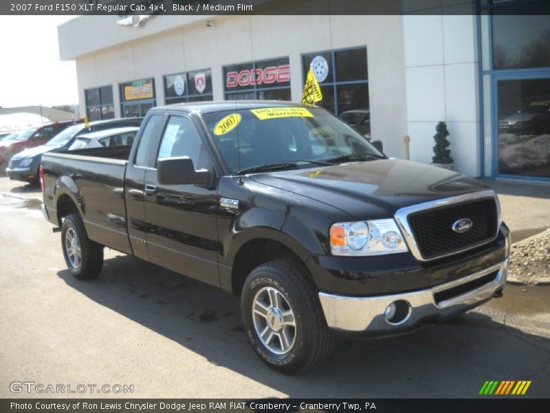Black / Medium Flint 2007 Ford F150 XLT Regular Cab 4x4
