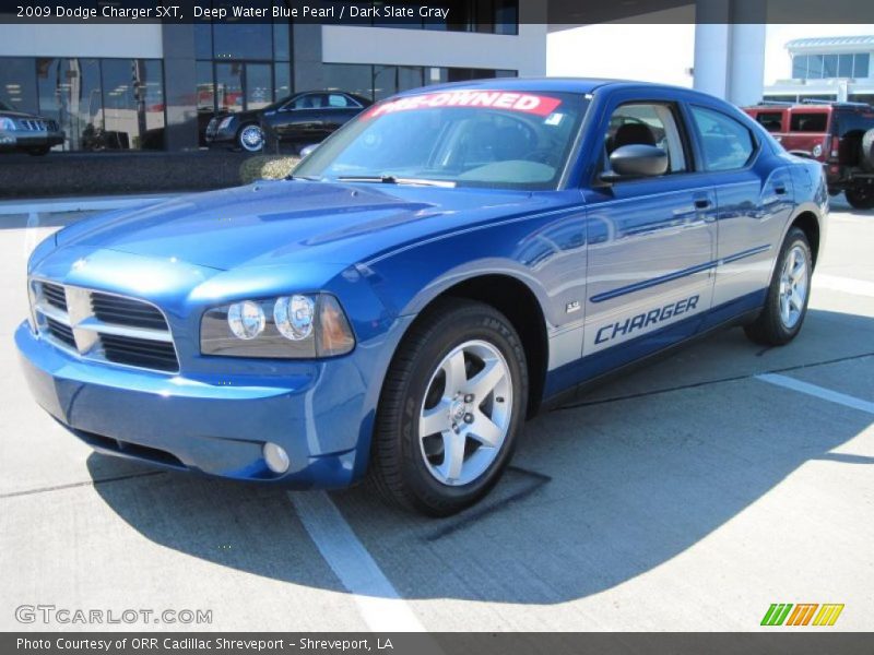 Deep Water Blue Pearl / Dark Slate Gray 2009 Dodge Charger SXT