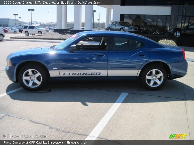 Deep Water Blue Pearl / Dark Slate Gray 2009 Dodge Charger SXT