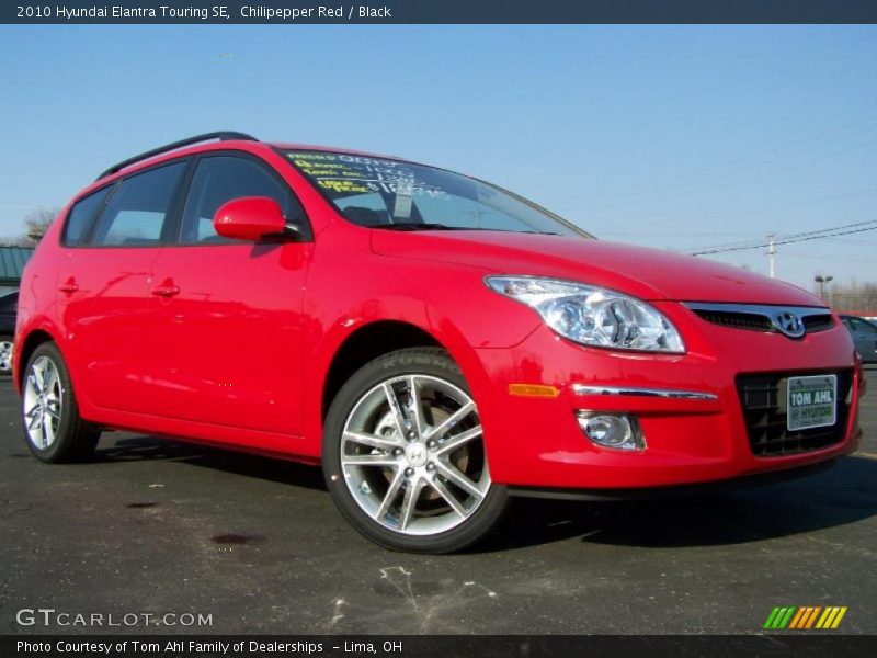 Chilipepper Red / Black 2010 Hyundai Elantra Touring SE
