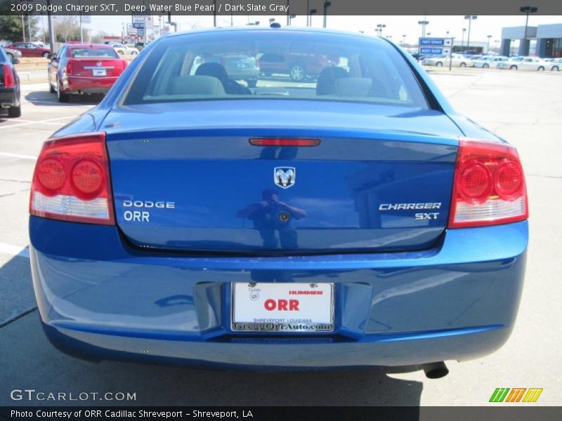 Deep Water Blue Pearl / Dark Slate Gray 2009 Dodge Charger SXT