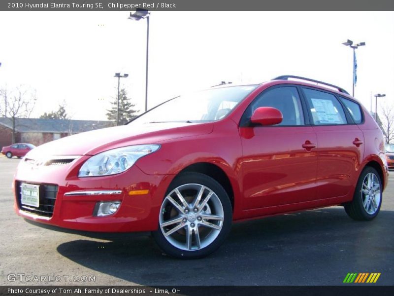Chilipepper Red / Black 2010 Hyundai Elantra Touring SE