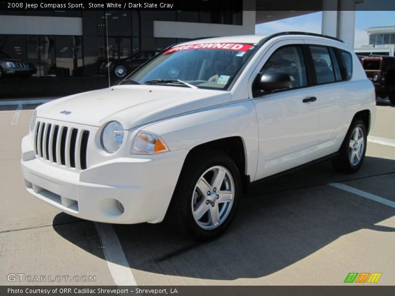 Stone White / Dark Slate Gray 2008 Jeep Compass Sport