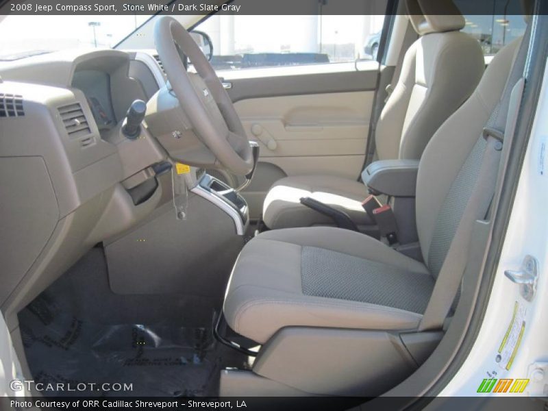 Stone White / Dark Slate Gray 2008 Jeep Compass Sport