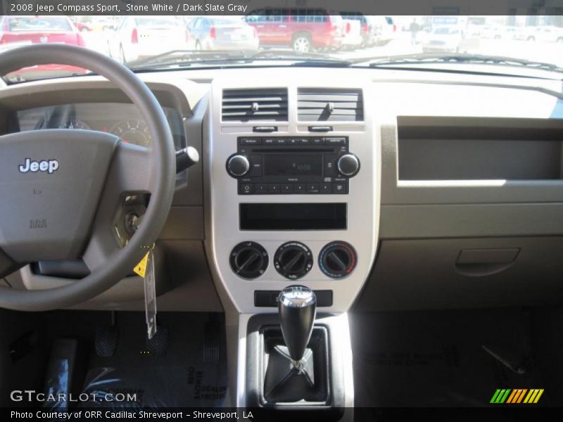 Stone White / Dark Slate Gray 2008 Jeep Compass Sport