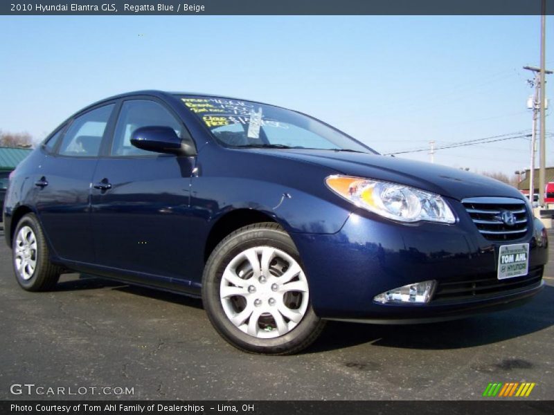 Regatta Blue / Beige 2010 Hyundai Elantra GLS