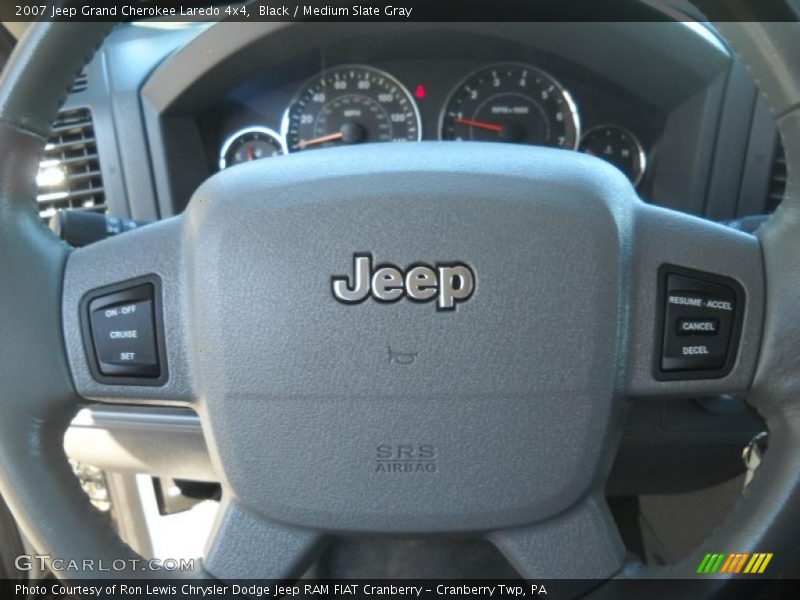 Black / Medium Slate Gray 2007 Jeep Grand Cherokee Laredo 4x4