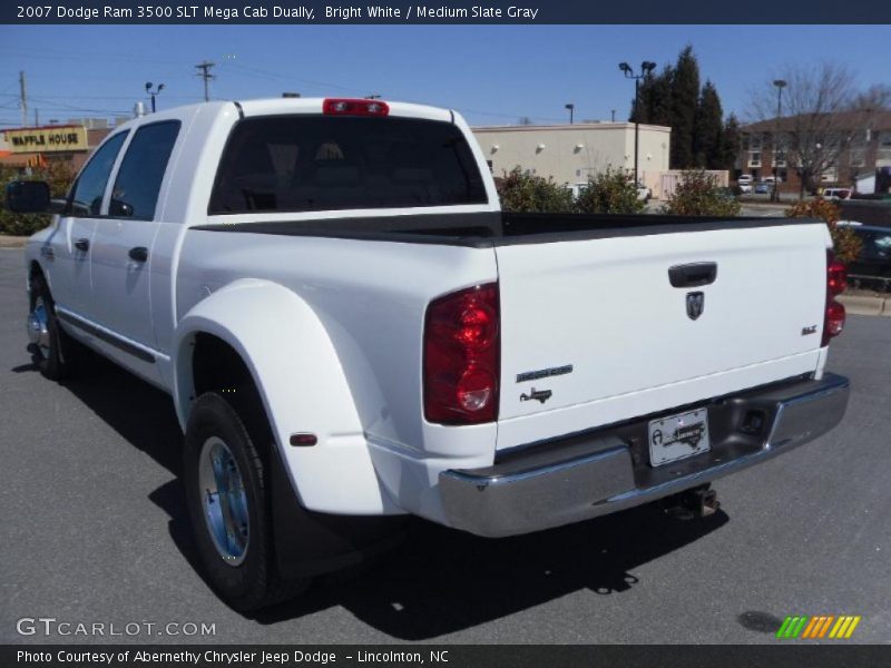 Bright White / Medium Slate Gray 2007 Dodge Ram 3500 SLT Mega Cab Dually