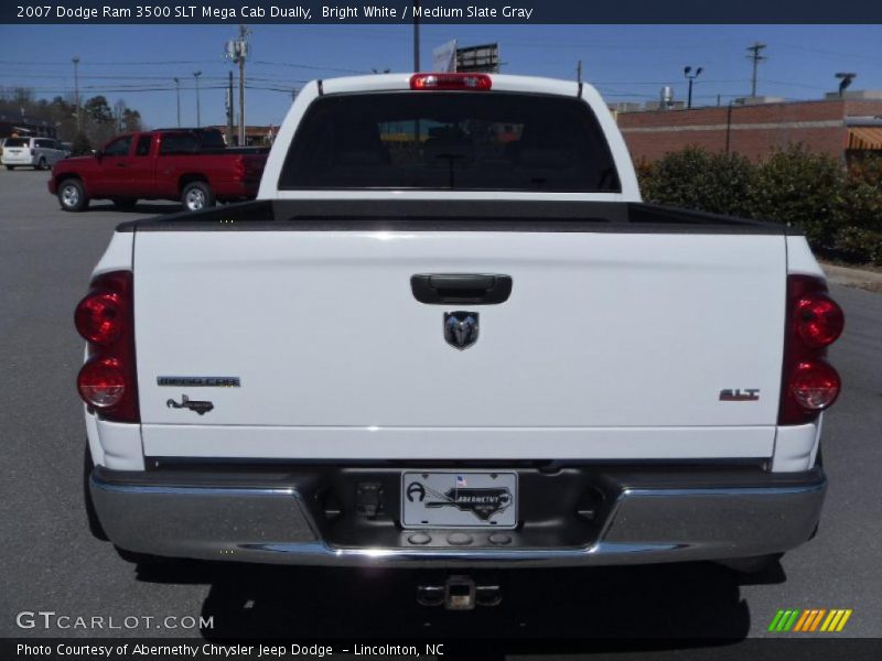 Bright White / Medium Slate Gray 2007 Dodge Ram 3500 SLT Mega Cab Dually