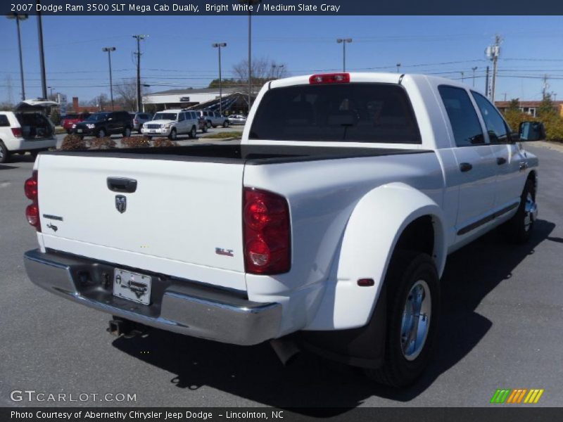 Bright White / Medium Slate Gray 2007 Dodge Ram 3500 SLT Mega Cab Dually
