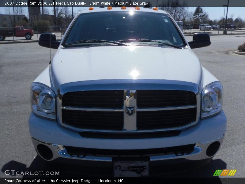 Bright White / Medium Slate Gray 2007 Dodge Ram 3500 SLT Mega Cab Dually