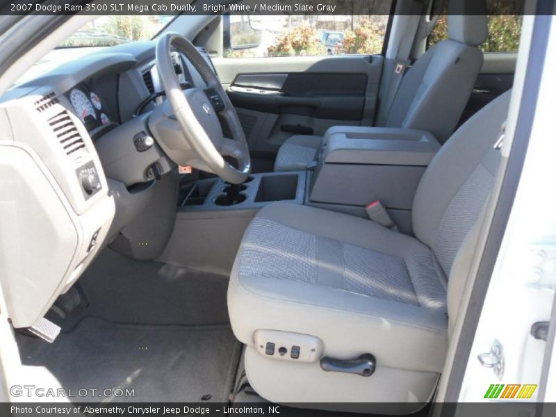 Bright White / Medium Slate Gray 2007 Dodge Ram 3500 SLT Mega Cab Dually