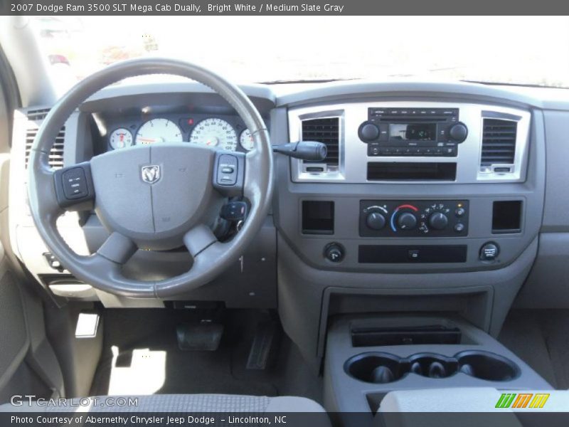 Bright White / Medium Slate Gray 2007 Dodge Ram 3500 SLT Mega Cab Dually