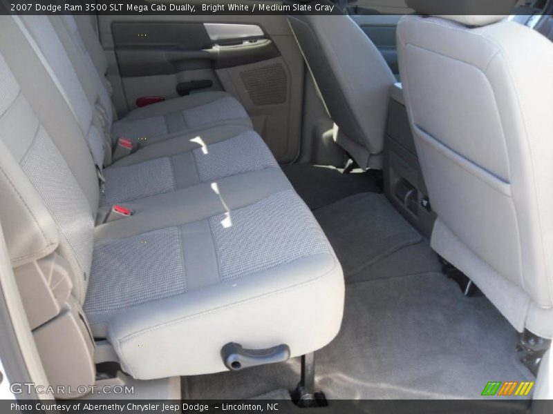 Bright White / Medium Slate Gray 2007 Dodge Ram 3500 SLT Mega Cab Dually