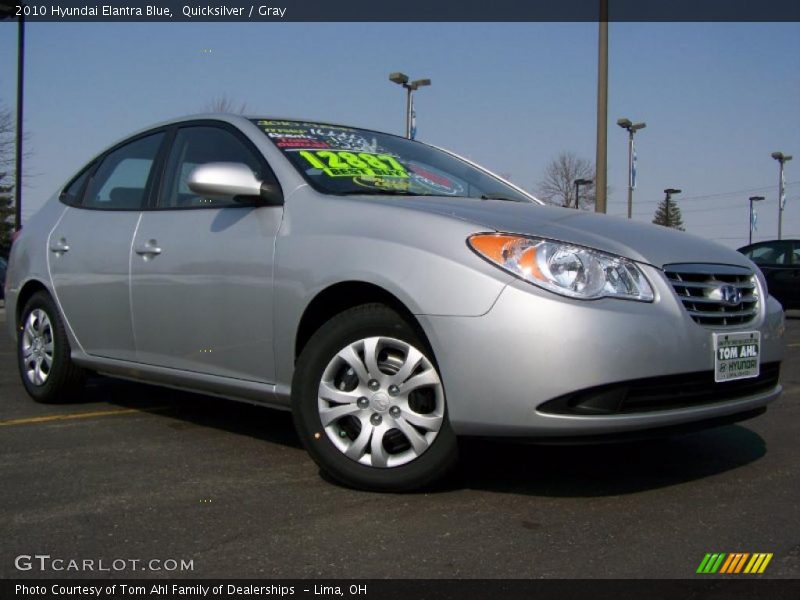 Quicksilver / Gray 2010 Hyundai Elantra Blue