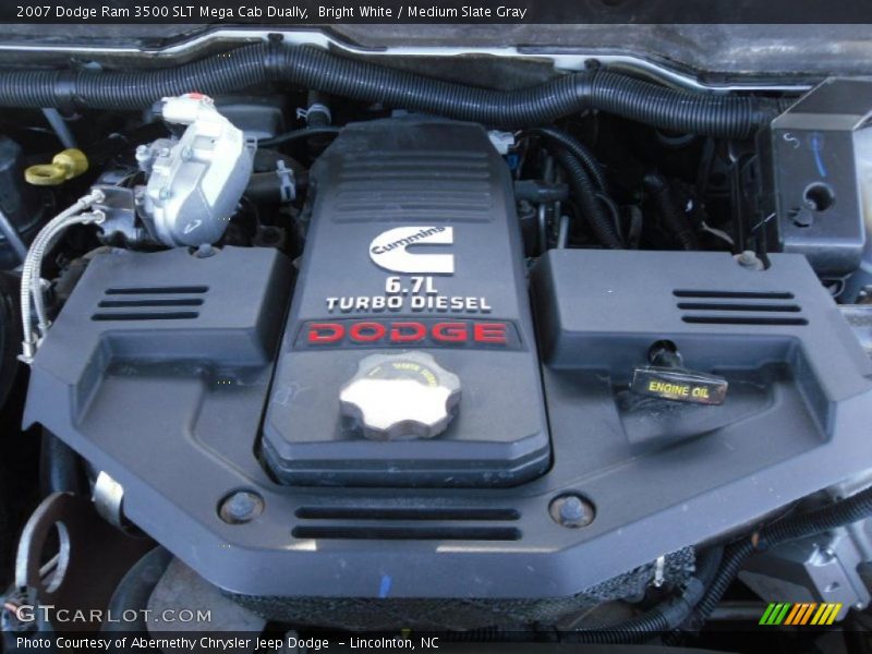 Bright White / Medium Slate Gray 2007 Dodge Ram 3500 SLT Mega Cab Dually