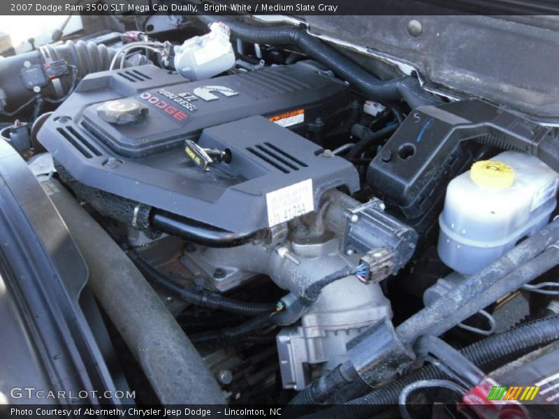 Bright White / Medium Slate Gray 2007 Dodge Ram 3500 SLT Mega Cab Dually