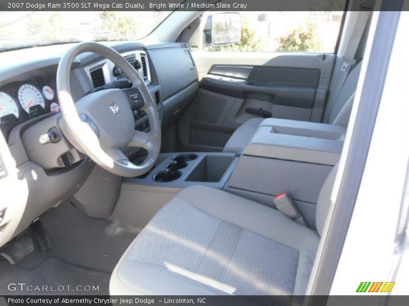 Bright White / Medium Slate Gray 2007 Dodge Ram 3500 SLT Mega Cab Dually