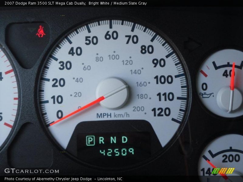 Bright White / Medium Slate Gray 2007 Dodge Ram 3500 SLT Mega Cab Dually
