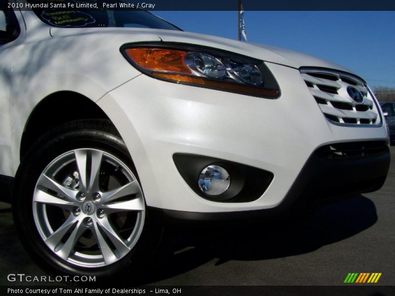 Pearl White / Gray 2010 Hyundai Santa Fe Limited