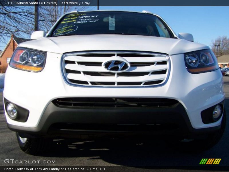 Pearl White / Gray 2010 Hyundai Santa Fe Limited
