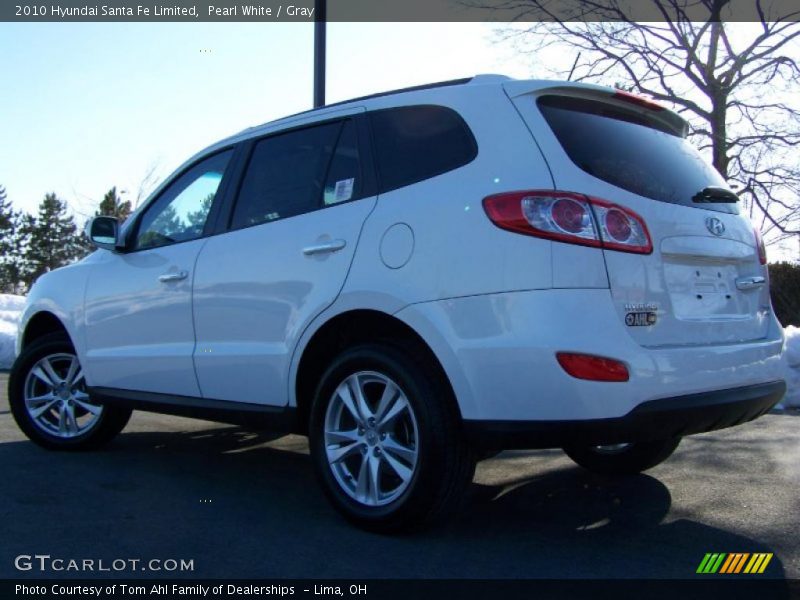 Pearl White / Gray 2010 Hyundai Santa Fe Limited