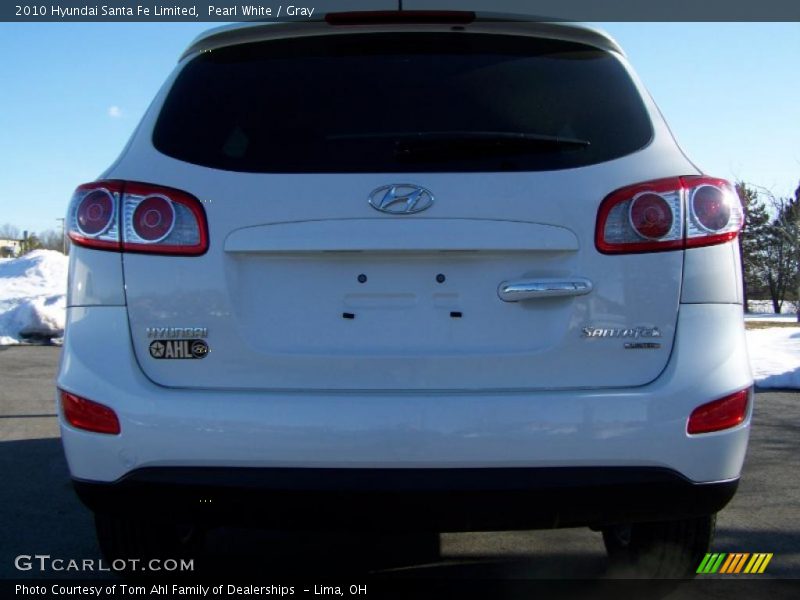 Pearl White / Gray 2010 Hyundai Santa Fe Limited