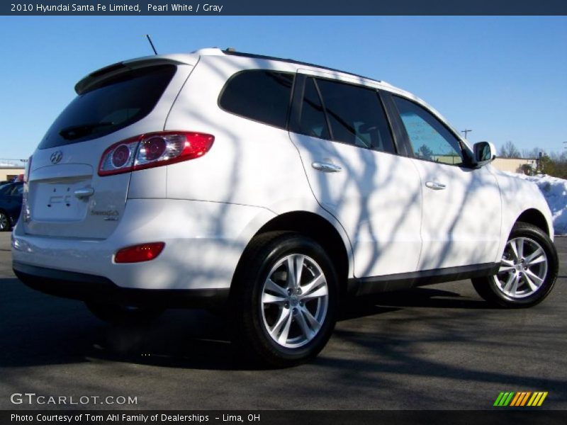 Pearl White / Gray 2010 Hyundai Santa Fe Limited