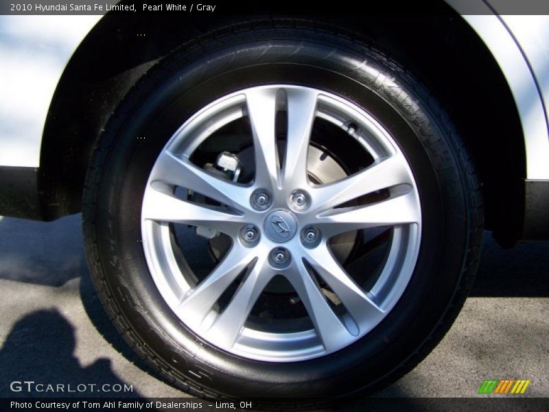 Pearl White / Gray 2010 Hyundai Santa Fe Limited