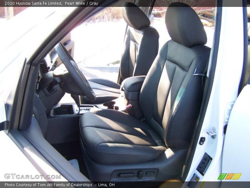 Pearl White / Gray 2010 Hyundai Santa Fe Limited