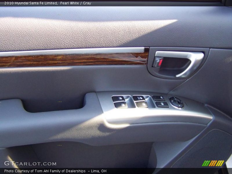 Pearl White / Gray 2010 Hyundai Santa Fe Limited