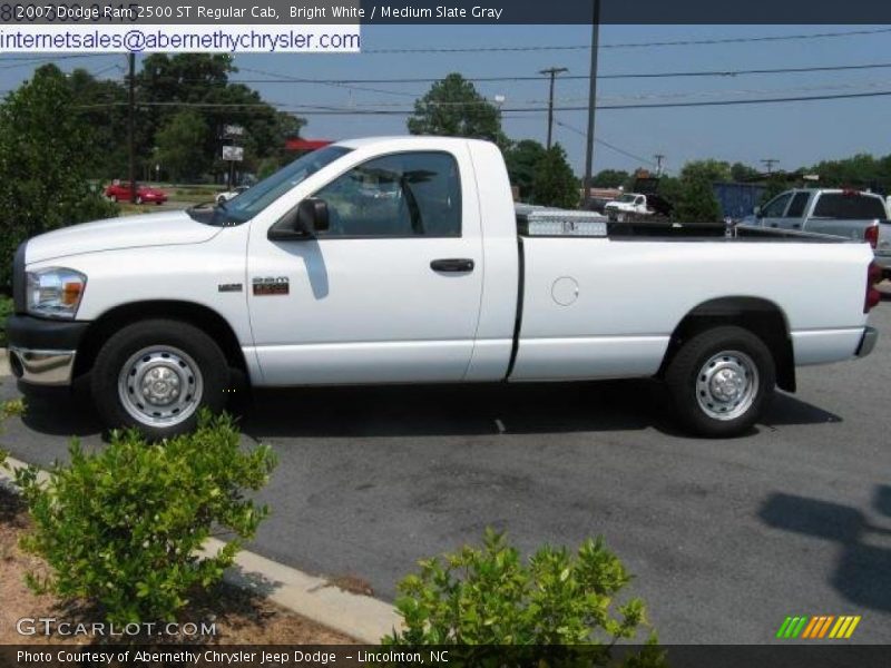 Bright White / Medium Slate Gray 2007 Dodge Ram 2500 ST Regular Cab