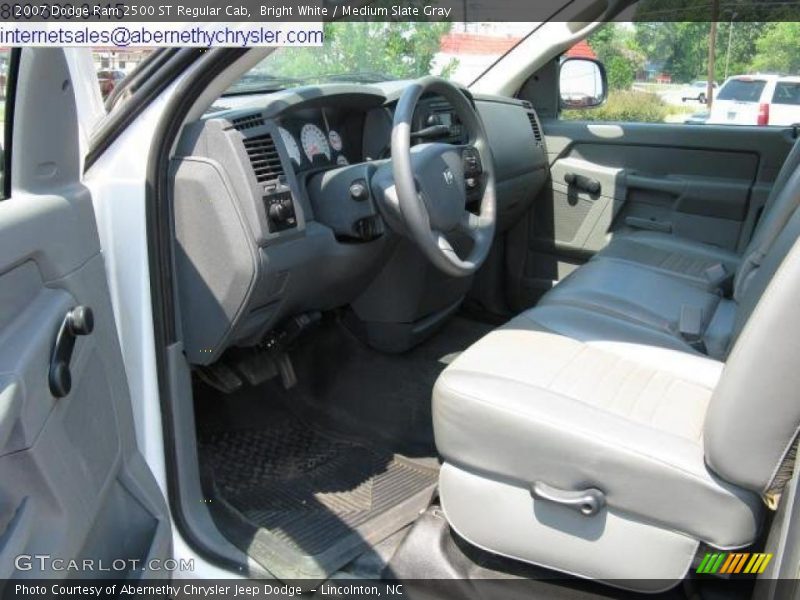 Bright White / Medium Slate Gray 2007 Dodge Ram 2500 ST Regular Cab