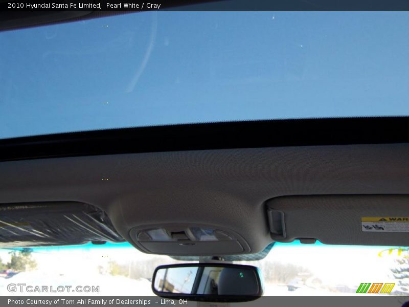 Pearl White / Gray 2010 Hyundai Santa Fe Limited