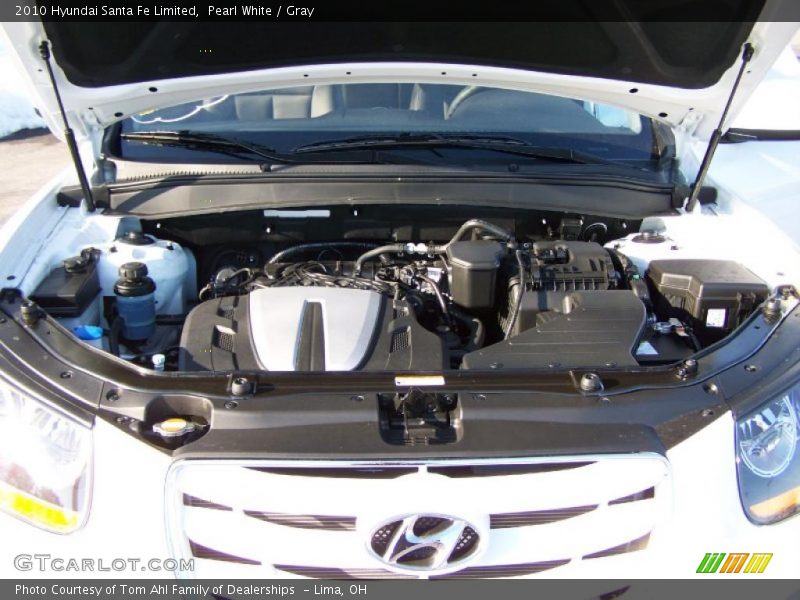 Pearl White / Gray 2010 Hyundai Santa Fe Limited