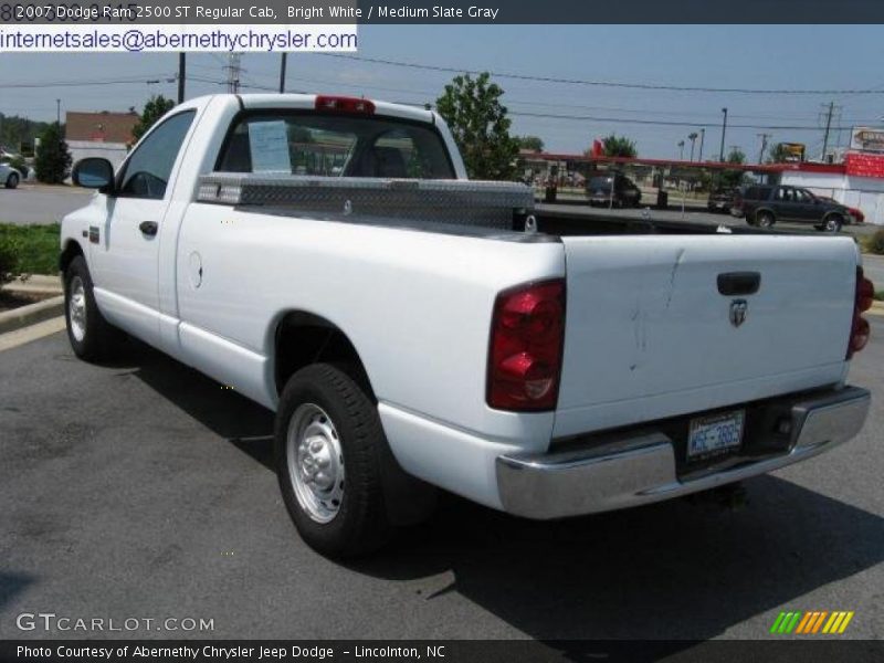 Bright White / Medium Slate Gray 2007 Dodge Ram 2500 ST Regular Cab