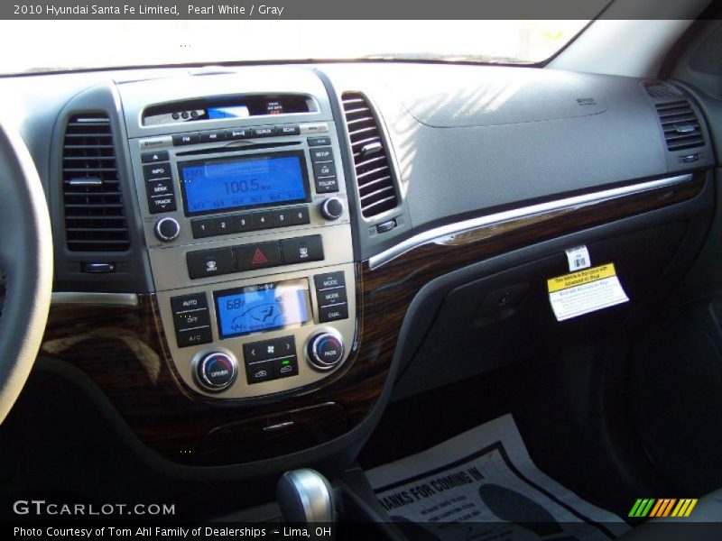Pearl White / Gray 2010 Hyundai Santa Fe Limited