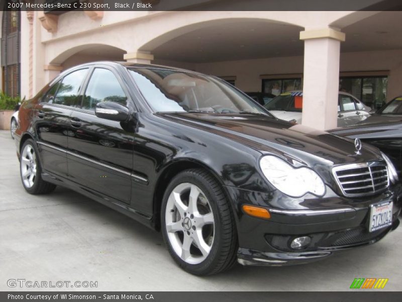Black / Black 2007 Mercedes-Benz C 230 Sport