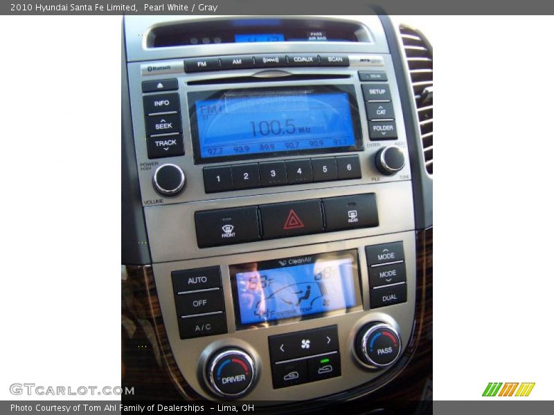 Pearl White / Gray 2010 Hyundai Santa Fe Limited
