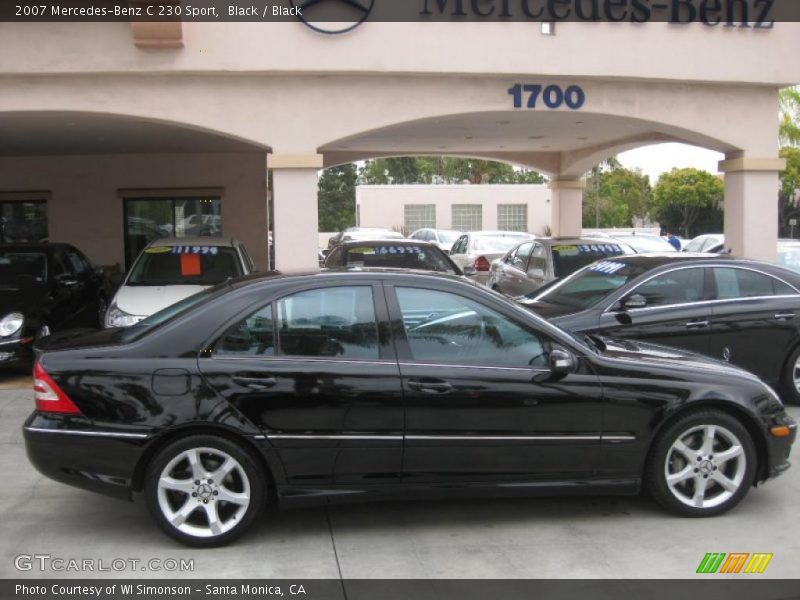 Black / Black 2007 Mercedes-Benz C 230 Sport
